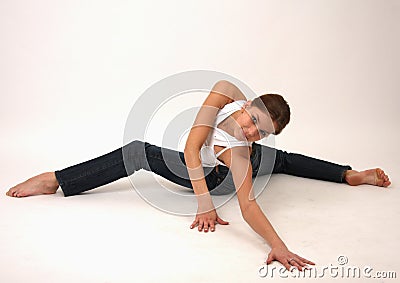 Elegant young flexible woman Stock Photo