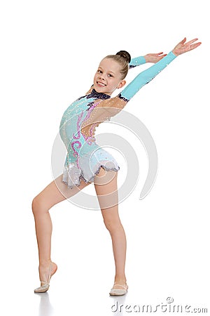 Elegant young gymnast Stock Photo