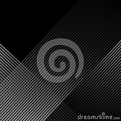 Elegent black abstract background with diagonal lines Vector Illustration