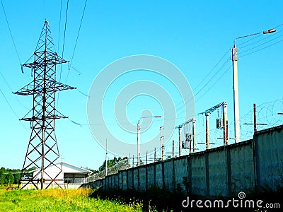 Electric substations Stock Photo