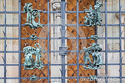 The element of an architectural decorative exterior fence Stock Photo