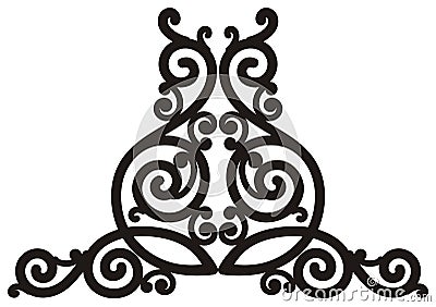 Element of decorative lattice. Vector Illustration