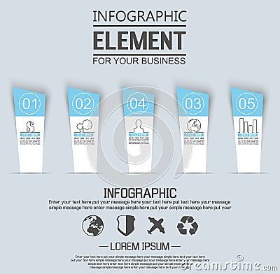 Element for infographi template geometric figure stiker for web Vector Illustration