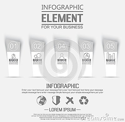 Element for infographi template geometric figure stiker for web Vector Illustration