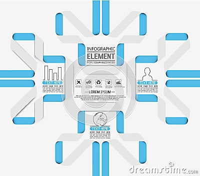 Element for infographi template geometric figure for web Vector Illustration