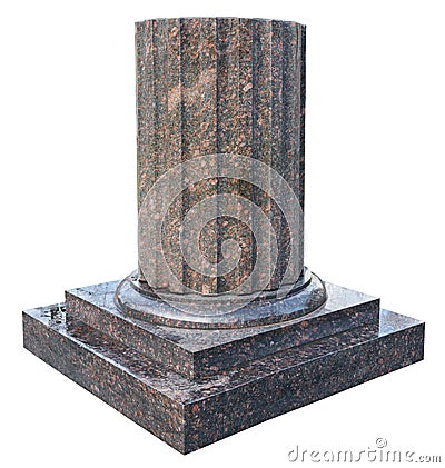 Element of urban design - the base of the column - in the form o Stock Photo