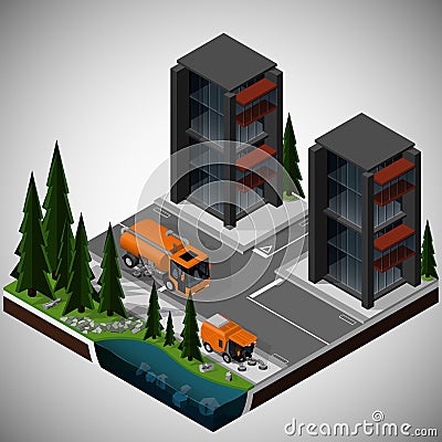 Element of urban infrastructure. Vector Illustration