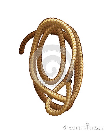 Element of the wild west, lasso rope for cowboys. Vector Illustration