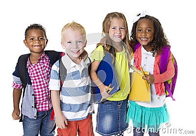 Elementary School Kids Group Stock Photo