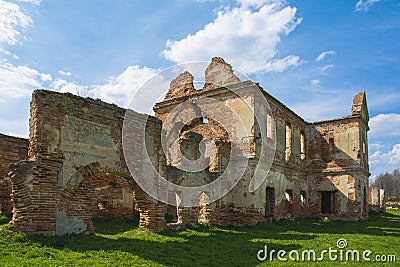 Elements of architecture of buildings, ancient arches, columns, windows and apertures. Editorial Stock Photo