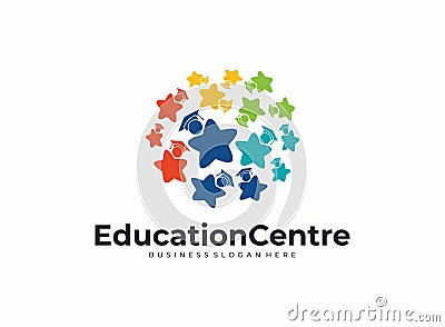 Elements designs logo vector illustration global education Vector Illustration