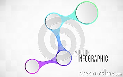 Elements of infographics for business projects. Empty Paper Chart in 3d style. Volumetric, paper circles for the web. Vector illus Cartoon Illustration