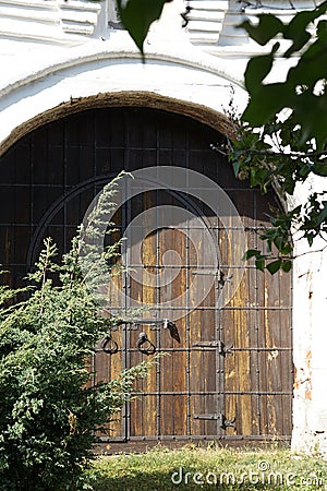 elements of the monastery of John the Baptist Stock Photo