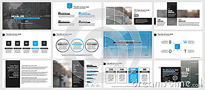 Elements for PowerPoint presentation templates. Vector Illustration