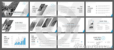 Elements for PowerPoint presentation templates. Vector Illustration