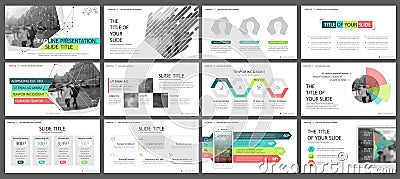 Elements for PowerPoint presentation templates. Vector Illustration