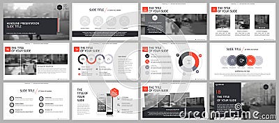 Elements for PowerPoint presentation templates. Vector Illustration