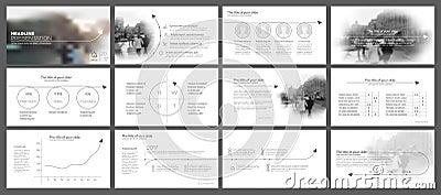 Elements for PowerPoint presentation templates. Vector Illustration