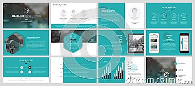 Elements for PowerPoint presentation templates. Vector Illustration