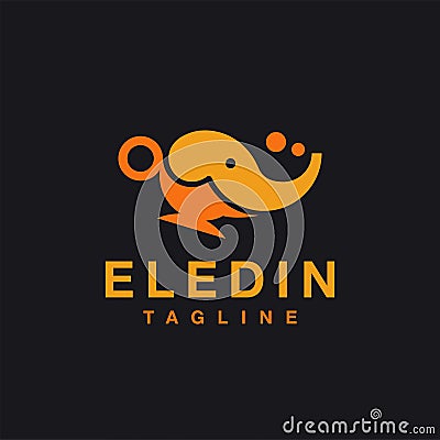 Elephant Aladin magic lamp logo icon vector template Vector Illustration