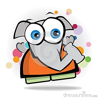 Elephant - Auction mascot Vector Illustration