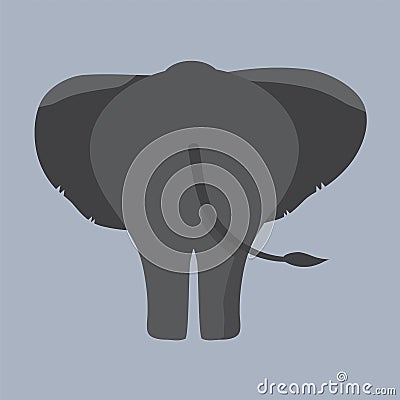 Elephant Bottom Vector Illustration