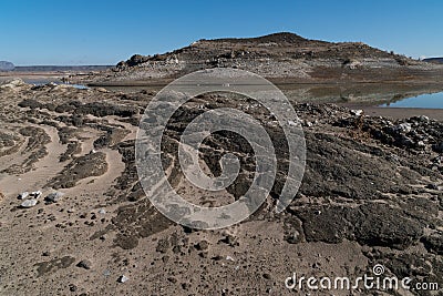 Elephant Butte lake, New Mexico during a drought Stock Photo
