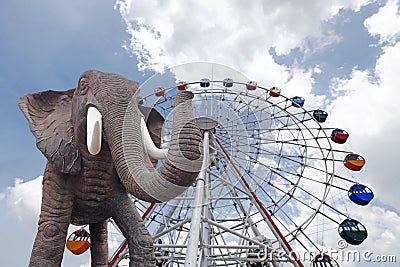 Elephant at the Carnival Stock Photo