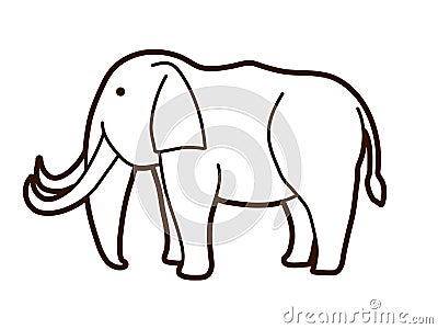 Elephant cartoon illustration Vector Illustration