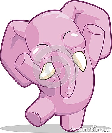 Elephant Dancing Vector Illustration