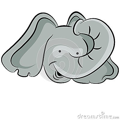 Elephant Face Vector Illustration