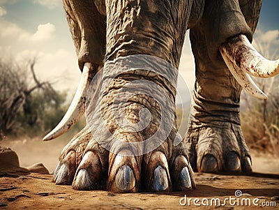 elephant foot Cartoon Illustration