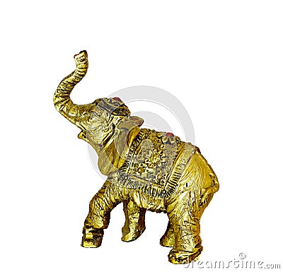 Elephant Gold Figure Stock Photo