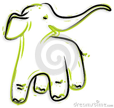 Elephant - hand drawn Stock Photo