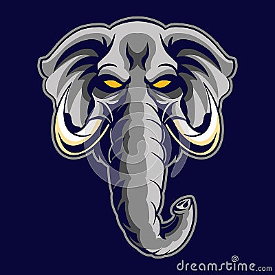 Elephant head angry vector illustration design Vector Illustration