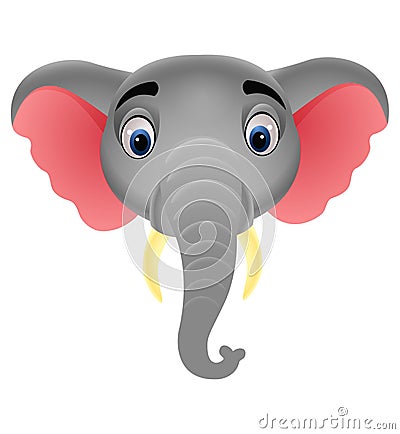 Elephant head mascot logo Vector Illustration