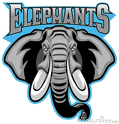 Elephant head mascot Vector Illustration