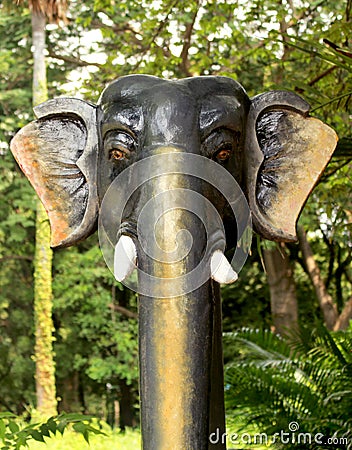 Elephant head statue Stock Photo