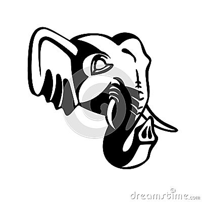 Elephant head Vector Illustration