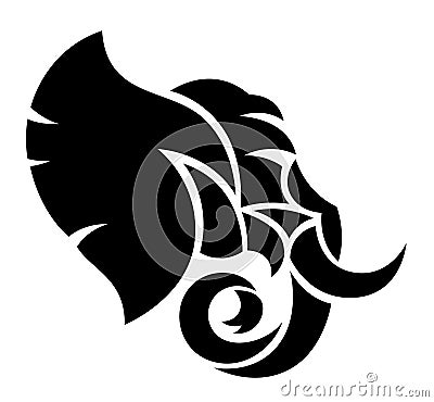 Elephant head Vector Illustration