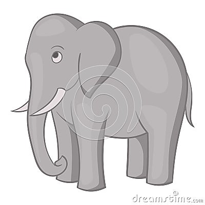 Elephant icon, cartoon style Vector Illustration
