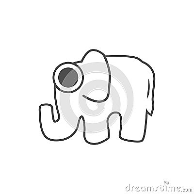 elephant , logo graphic design Vector Illustration