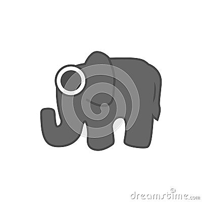 Elephant , logo graphic design Vector Illustration