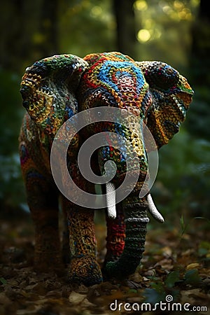 elephant in the park Stock Photo