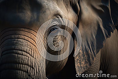 Elephant portrait close up. Stock Photo