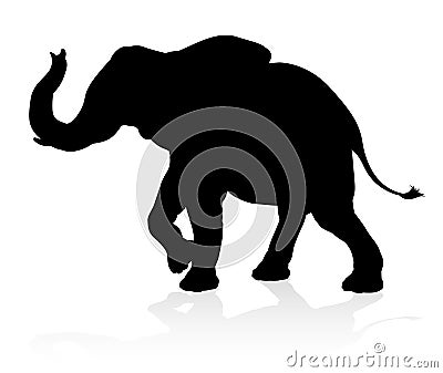 Elephant Animal Silhouette Vector Illustration