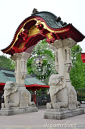Elephant Sculptures Stock Photo