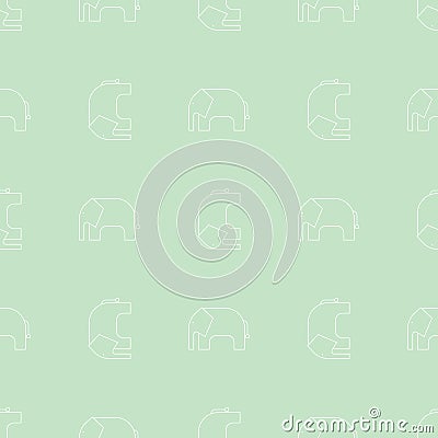 Elephant seamless pattern Vector Illustration