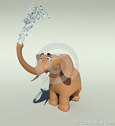 Elephant shower Stock Photo