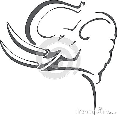 Elephant tattoo Vector Illustration